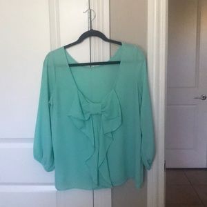Mint green blouse